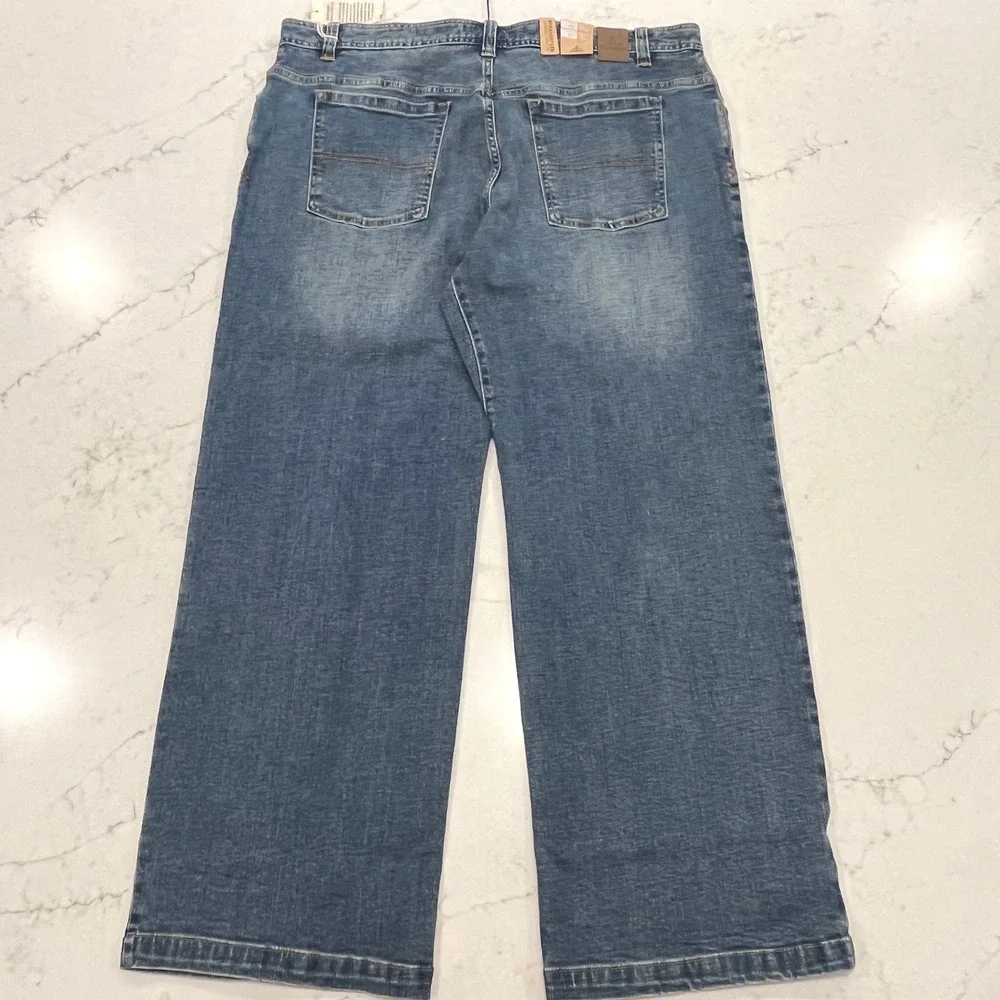 Prana NEW Axiom Jeans Mens 40 x30 Blue Denim Straight Leg Organic Cotton Stretch